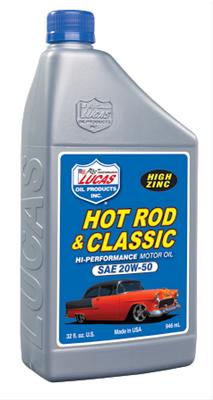 Lucas Oil 10689 Hot Rod & Classic Car Motor Oil SAE 20W-50, 1 Quart