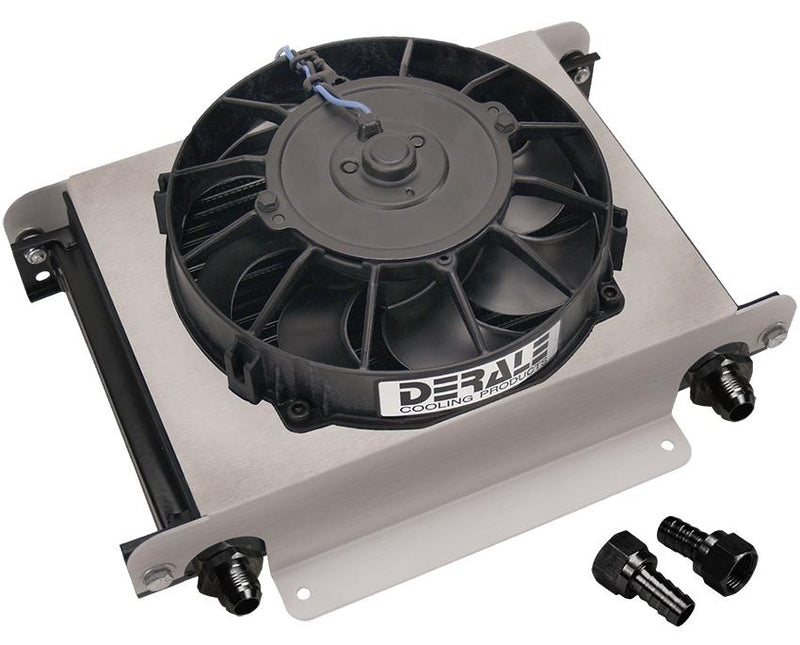Derale 15860 25 Row Hyper-Cool Remote Cooler, -8AN