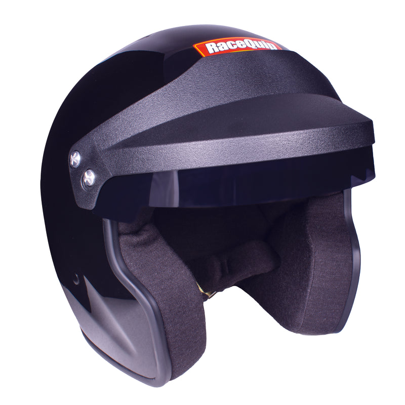Racequip 256005 OF20 Open Face Helmet Snell SA-2020 Gloss Black Large