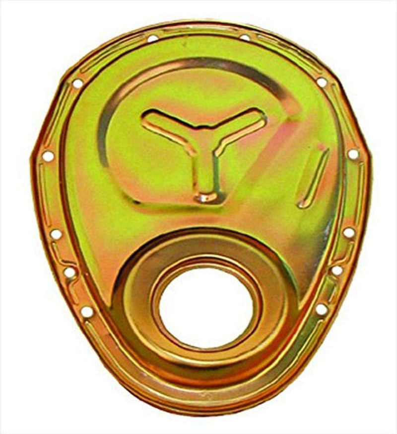 Milodon 65555 Gold Zinc Plated Reinforced Timing Cover SB Chevy