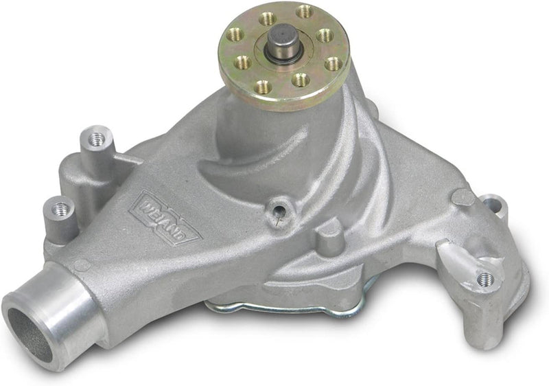 Weiand 9240 Aluminum Water Pump w/ "Twisted Snout" Design SB Chevy Long