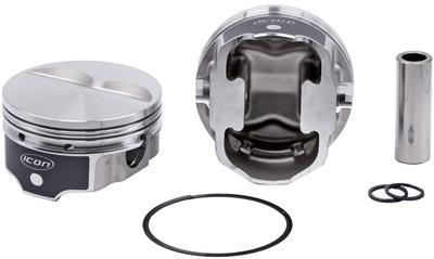 ICON IC9962KTD.060 FHR Piston - Chevy 350, 6.00 Rod, +5cc Flat Top 2V Kit with Rings