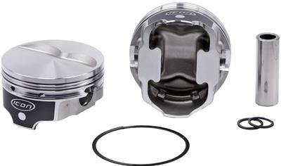 ICON IC9966KTD.030 FHR Piston - Chevy 383, 6.00 Rod, +5cc Flat Top 2V Kit with Rings