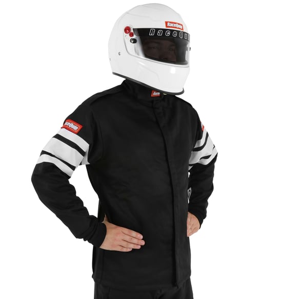 RaceQuip 121002RQP Multi-Layer Fire Suit Jacket, Black - Small