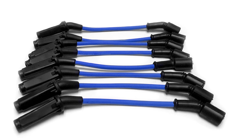 Engine Works 16440BL 8.5mm Spark Plug Wires - GM LS1, 135 Boot, 12" Length, Blue