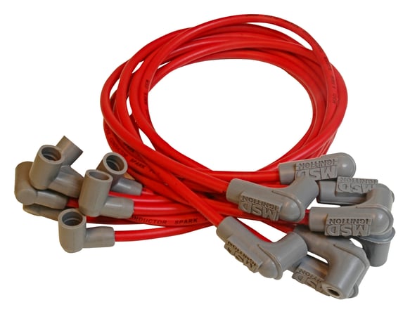 MSD 31659 Super Conductor Spark Plug Wire Set, SB Chevy - Socket Distributor Cap