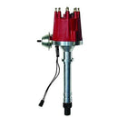 Engine Works 1VAC Billet Red Cap HEI Race Distributor SB/BB Chevy w/ Vacuum Advance