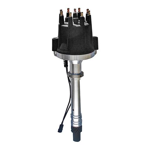 Engine Works 1SC-BK Billet Race Distributor, Adjustable Collar - Chevy V8 - Black Cap