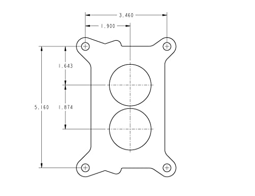 Holley 0-4412S Carburetors Model 2300 500 cfm 2-Barrel Manual Choke Single Inlet