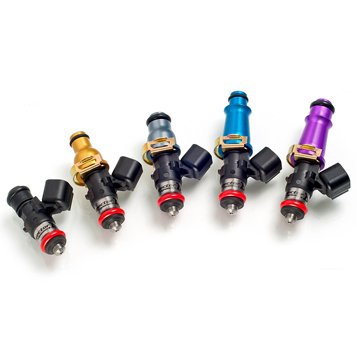 INJECTOR DYNAMICS ID1300, for Dodge SRT-8 / 6.1L engines. Direct fit, plug & play. 14mm (grey) adaptors. Set of 8.