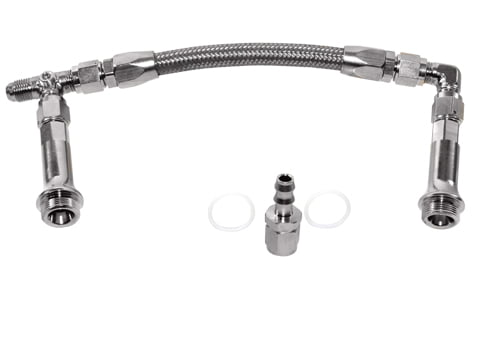 ATM Innovation 34-800S Braided Fuel Line for ATM Carbs, -8AN - Nickel Plated