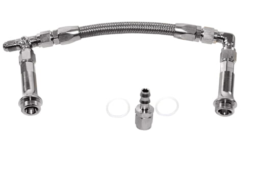 ATM Innovation 34-600S Braided Fuel Line for ATM Carbs, -6AN - Nickel Plated