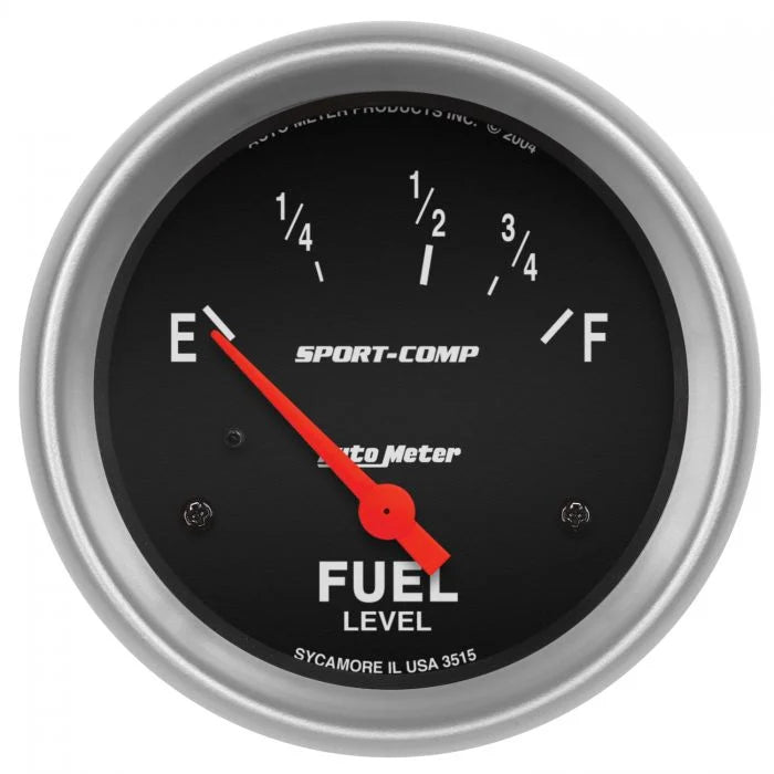 Autometer 3515 Sport-Comp Fuel Level Gauge, 2-5/8" - Air-Core, 73 Ohms/8-12 Ohms