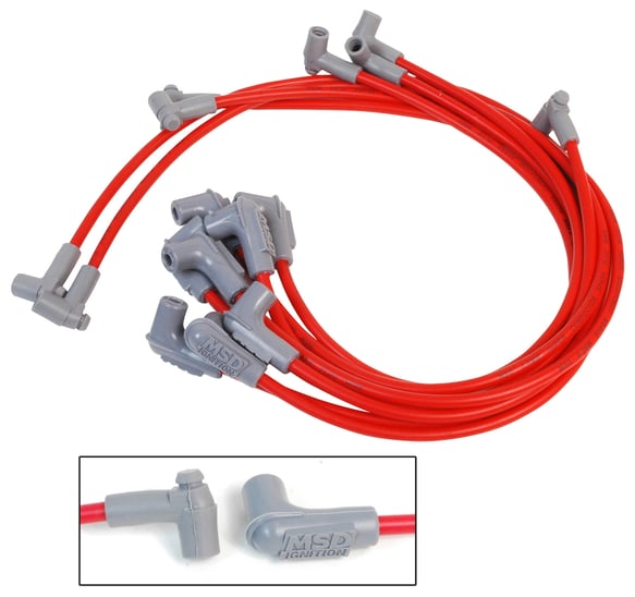 MSD 35659 Super Conductor Spark Plug Wire Set, Small Block Chevy w/ HEI Cap