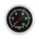 Engine Works 53302 2-1/16" Muscle Car Black Full Sweep Electric Oil Pressure
