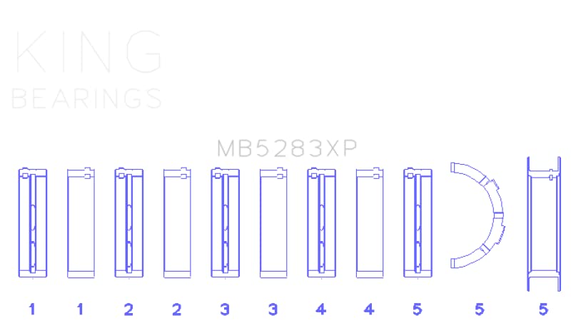 King MB5283XPSTDX Main Bearings XP-Series Copper/Lead/Nickel