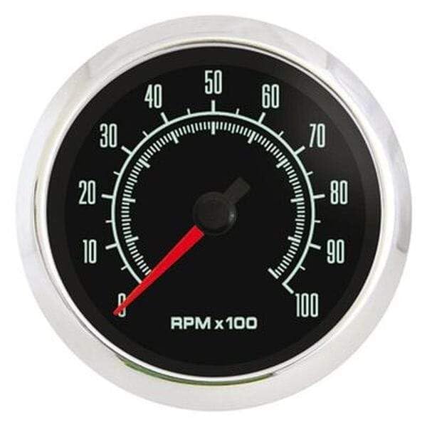 Engine Works 53301 3-3/8" Muscle Car Black Full Sweep Electric Tachometer