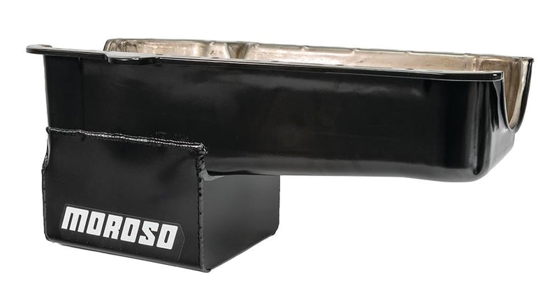 Moroso 20160 Oil Pan, 7 qt., Chevy, Small Block, Steel, Black Powdercoated,