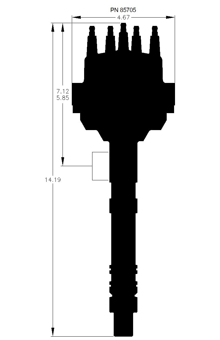 MSD 85705 Pro-Billet Distributor, Fits Chevy Small/Big Block - Black Cap