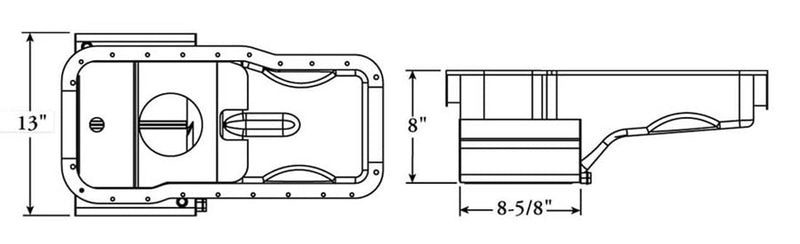 Moroso 20507 Oil Pan, Steel, Black Powdercoated, 7 qt., Ford, 351W,