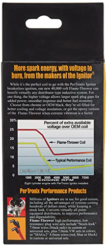 PerTronix 40511 Coil Flame-Thrower (3.0 ohm) Black