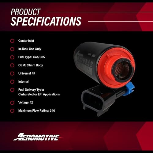Aeromotive 11540 Fuel Pump (340 Series Stealth In-Tank, Center Inlet)