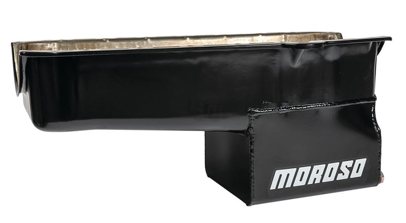 Moroso 20160 Oil Pan, 7 qt., Chevy, Small Block, Steel, Black Powdercoated,