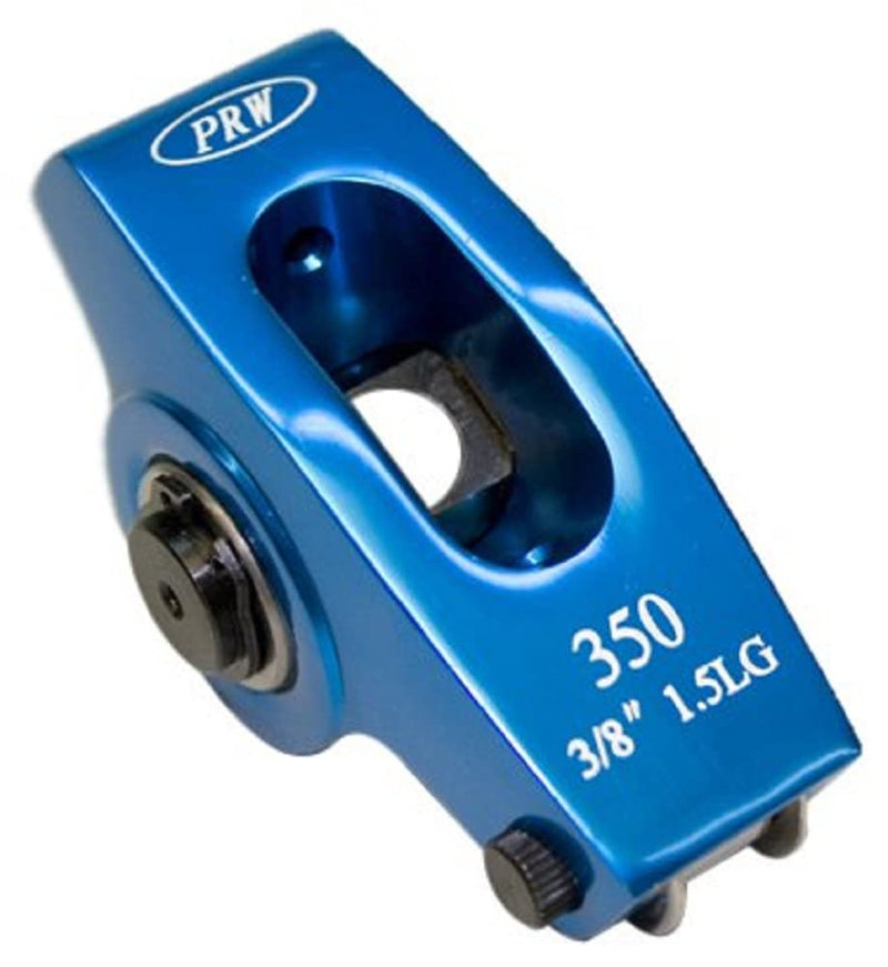 PRW 0335019 1.5 x 3/8" Self-Aligning Narrow body Aluminum Rocker Arm for Chevy 262-400 1987-00, Vortec , Blue