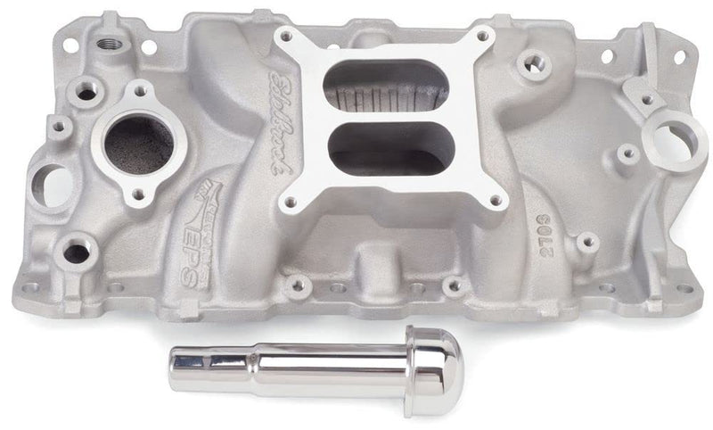 Edelbrock 2703 Performer EPS Intake Manifold W/ Oil Fill Tube For 1955-86 Small-Block Chevy