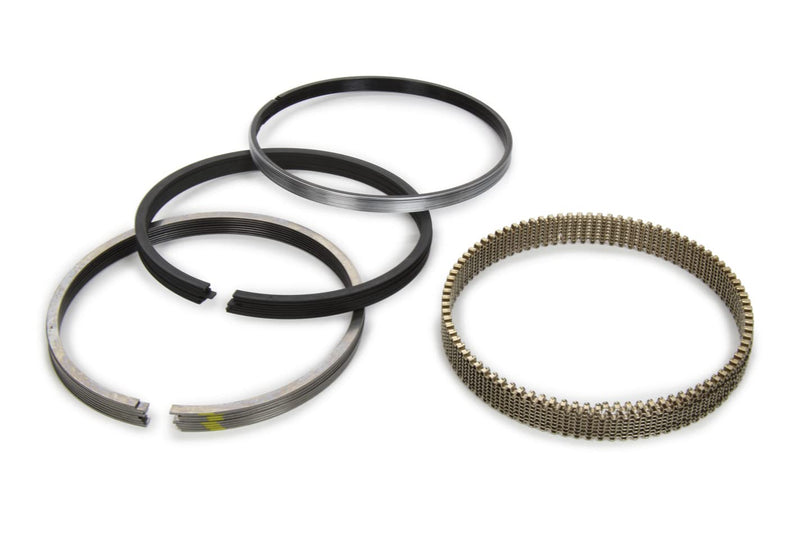 JE Pistons JG7708-4600-5 Piston Rings - Premium Race Series - 4.600 in Bore - File Fit - 0.043 in x 0.043 in x 3.0 mm Thick - Low Tension - Steel - Nitride - 8-Cylinder - Kit