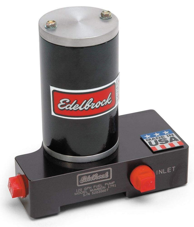 Edelbrock 1791 Black Electric Fuel Pump - 120 Gph