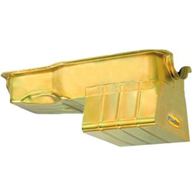 Milodon 30925 Oil Pan Steel Gold Iridite 8 qt. Ford Small Block 289/302 Fits