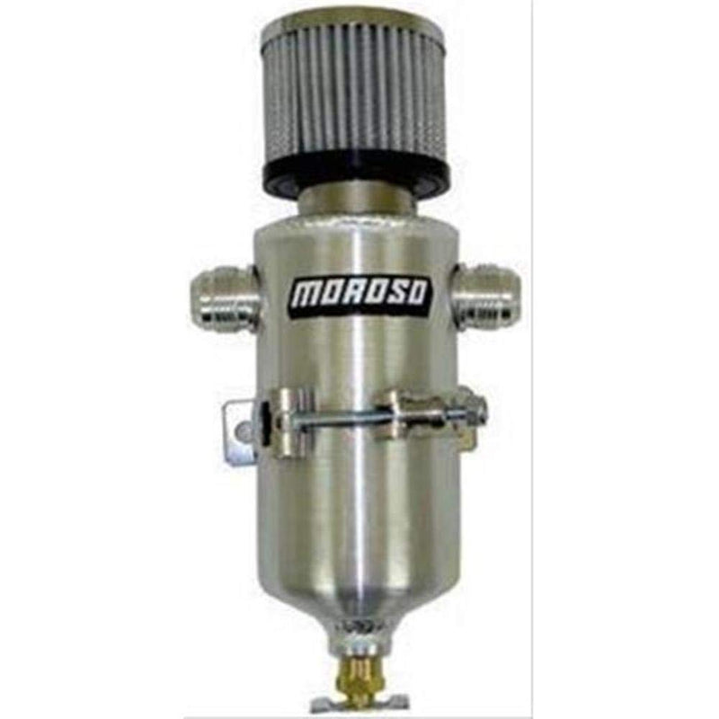 Moroso 85469 Breather Tank, Round, Aluminum, Natural