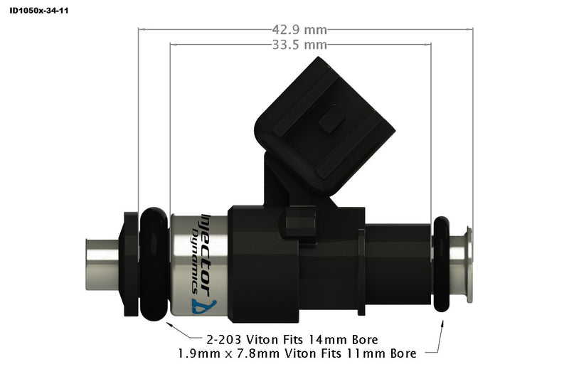 Injector Dynamics ID1050x Fuel Injectors 1050.34.14.15.8