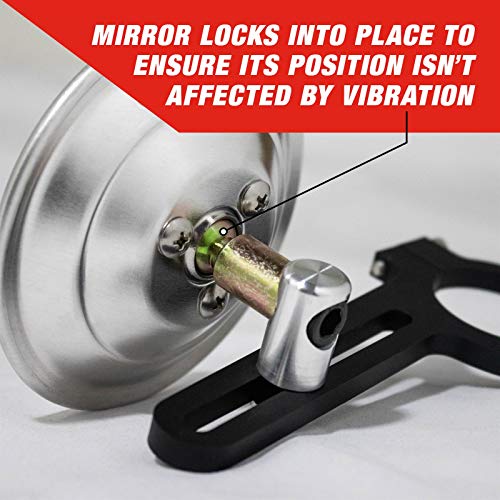Longacre 52-22548 Spot Mirror, Clamp On, 1-3/4 Inch Roll Bar