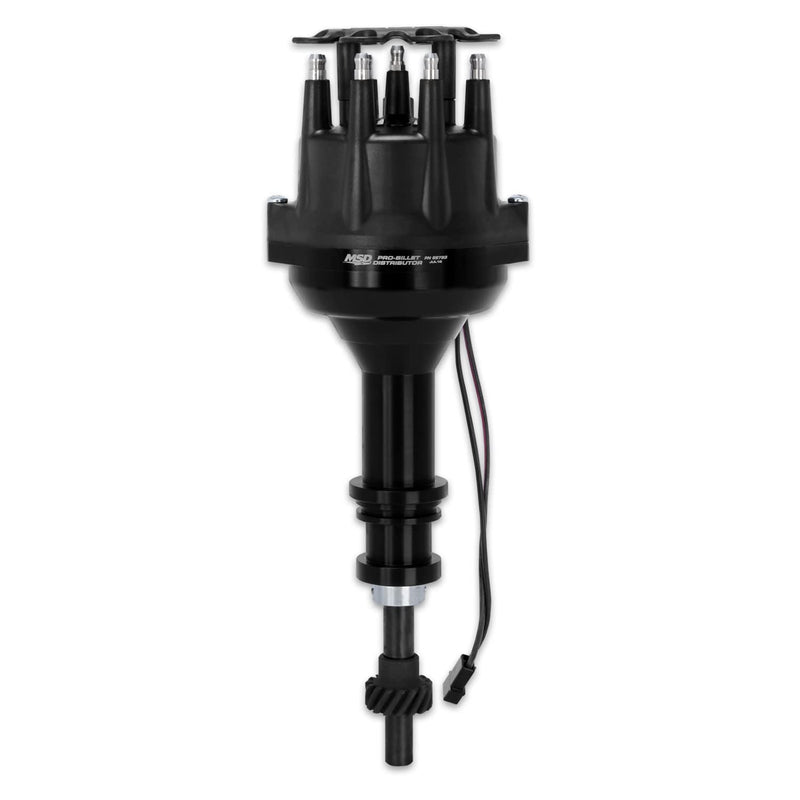 MSD 85783 Small Diameter Pro-Billet Distributor, Iron Gear, Black