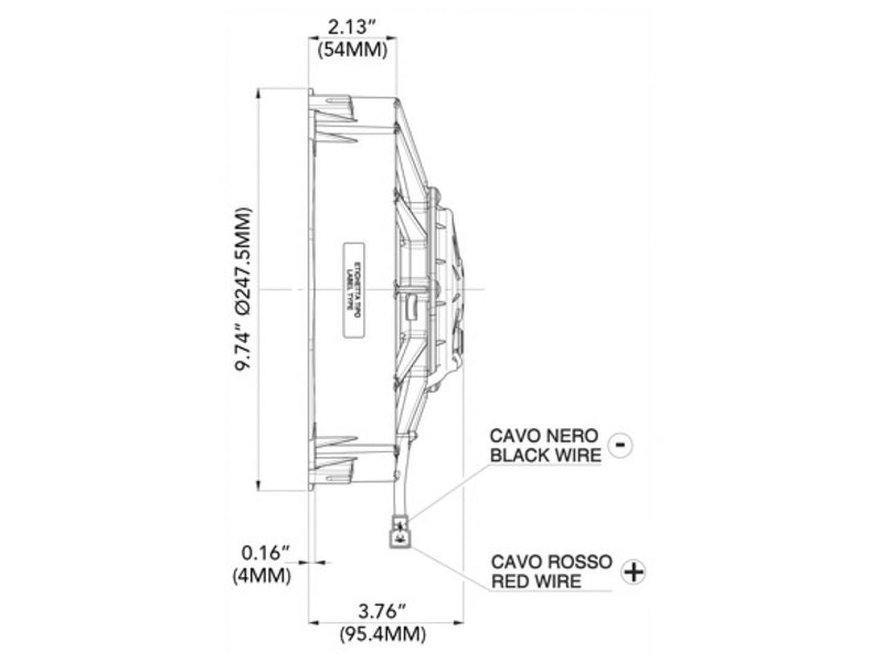 Spal 30102054 Puller Fan (11In High Performance ; For Use W/ 30Amp Fuse at 13V), 1 Pack