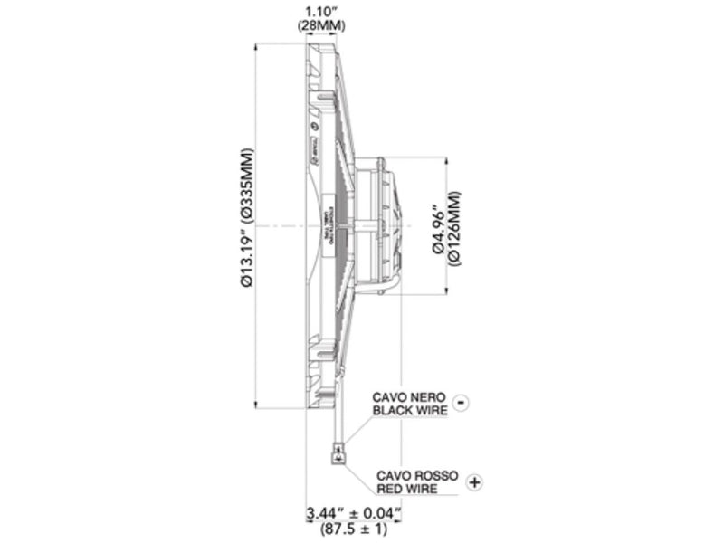 SPAL 30102029 12" Fan Puller High Performance 1451 CFM 10 Curved blades