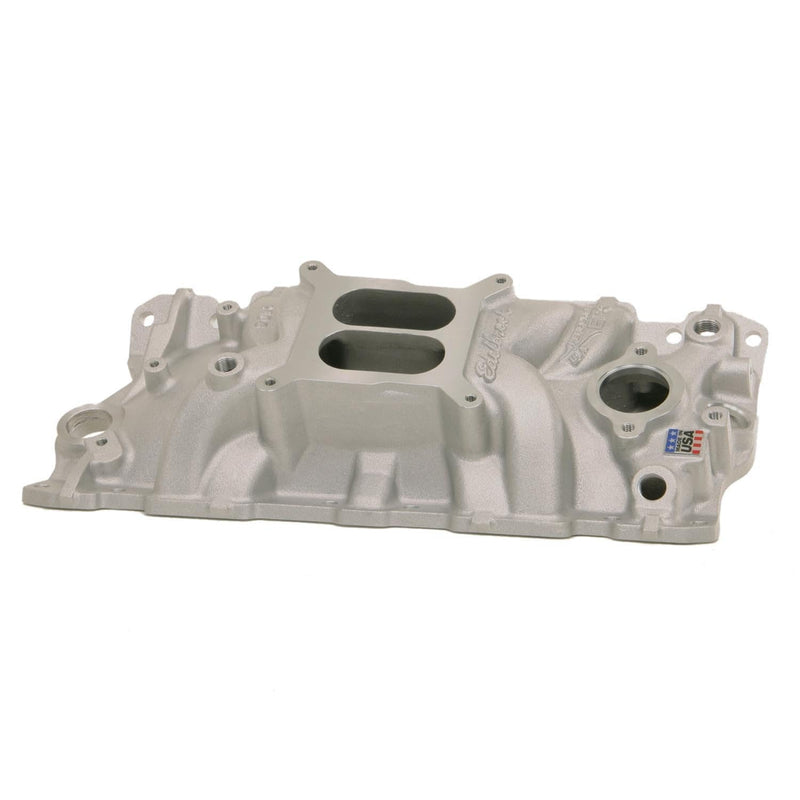 Edelbrock 2703-CP Performer EPS Intake Manifold, SB Chevy - Chrome Plasma Coated