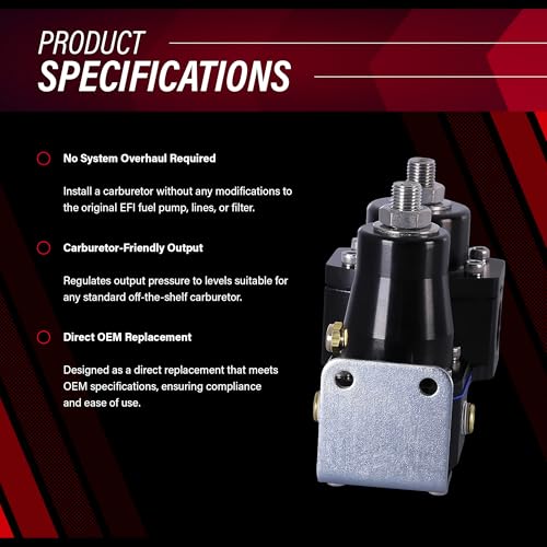 Aeromotive 13220 EFI to Carb Conversion Fuel Pressure Regulator, 5-10 psi