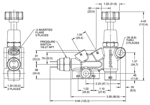 Wilwood Aluminum Tandem Master Cylinders 261-13269-BK