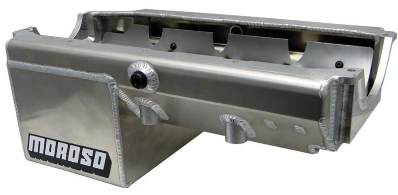 Moroso 21234 Oil Pan Drag Race Aluminum Natural 8 qt. Capacity 8.25 in. Depth