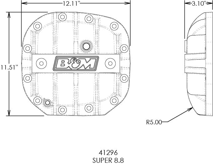 B&M 41296 Differential Cover