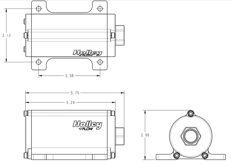 Holley 12-170 Fuel Pumps 100 GPH In-line Electric Extrenal 106 gph 75 psi 12V -8