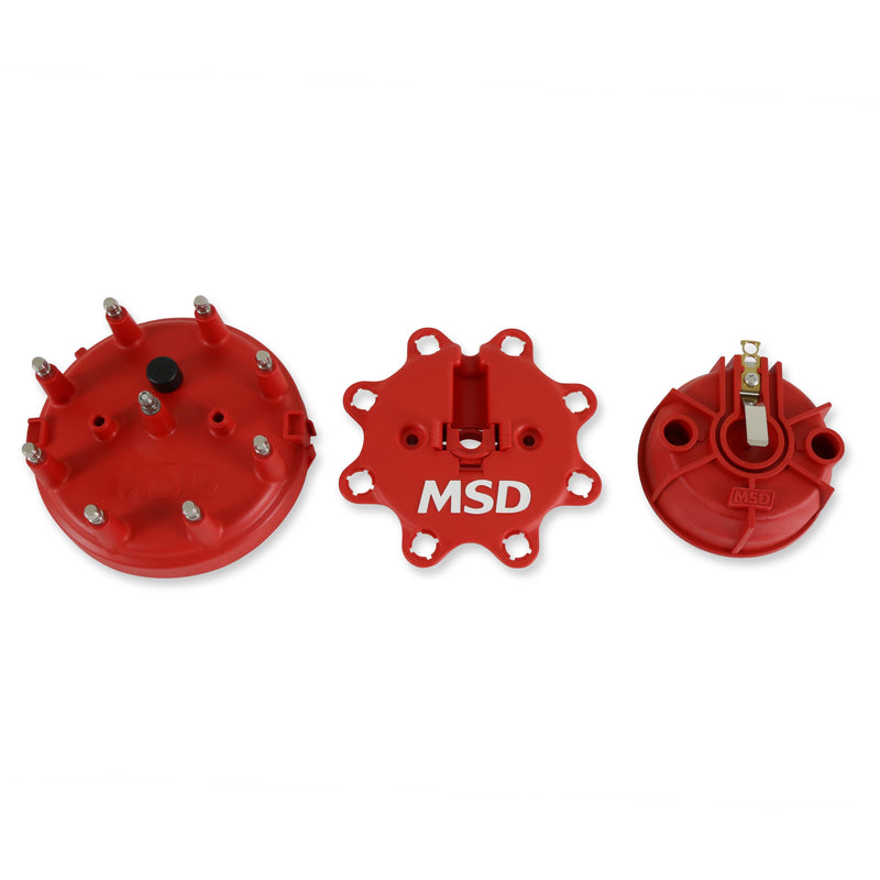 MSD 84085 Distributor Cap and Rotor Kit - Red, Ford HEI