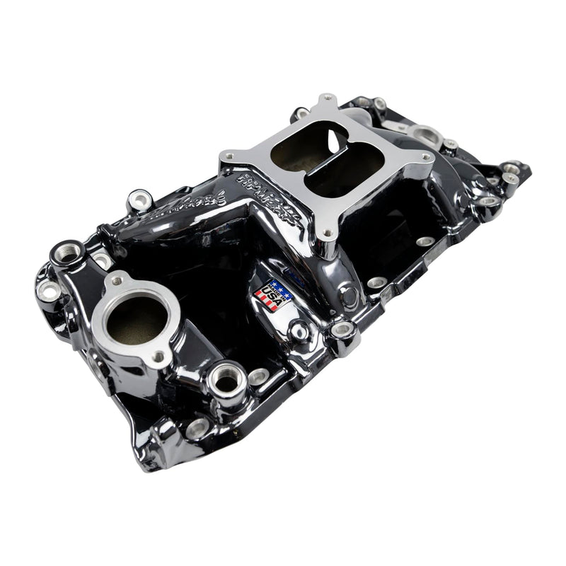 Edelbrock 7561-BP Performer RPM Air-Gap Intake Manifold, BB Chevy - Black Plasma