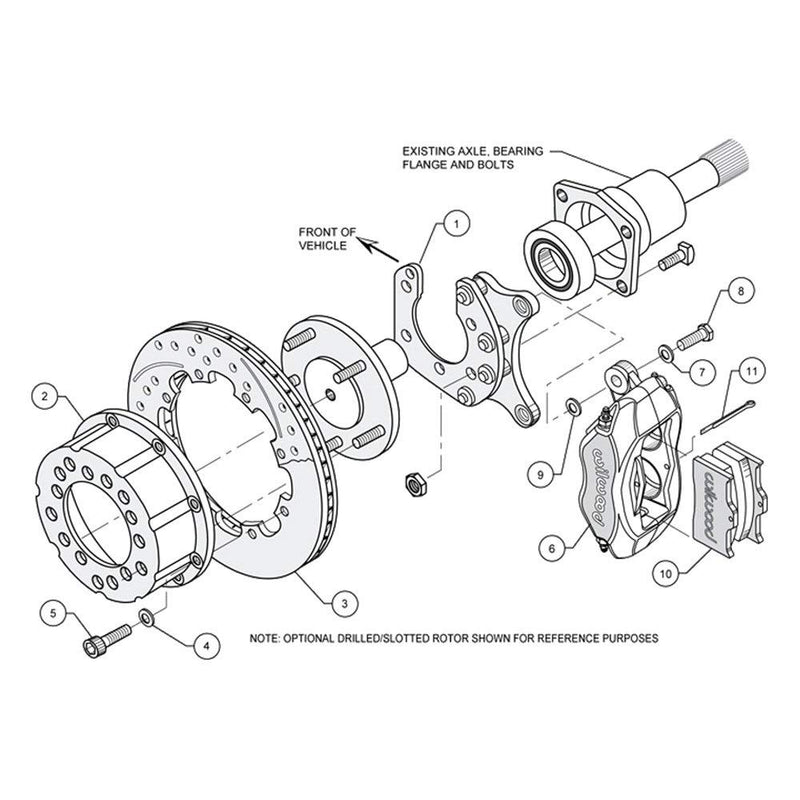 Wilwood 140-2112-DR Forged Dynalite Pro Series Rear Disc Brake Kits, Fits Chevy