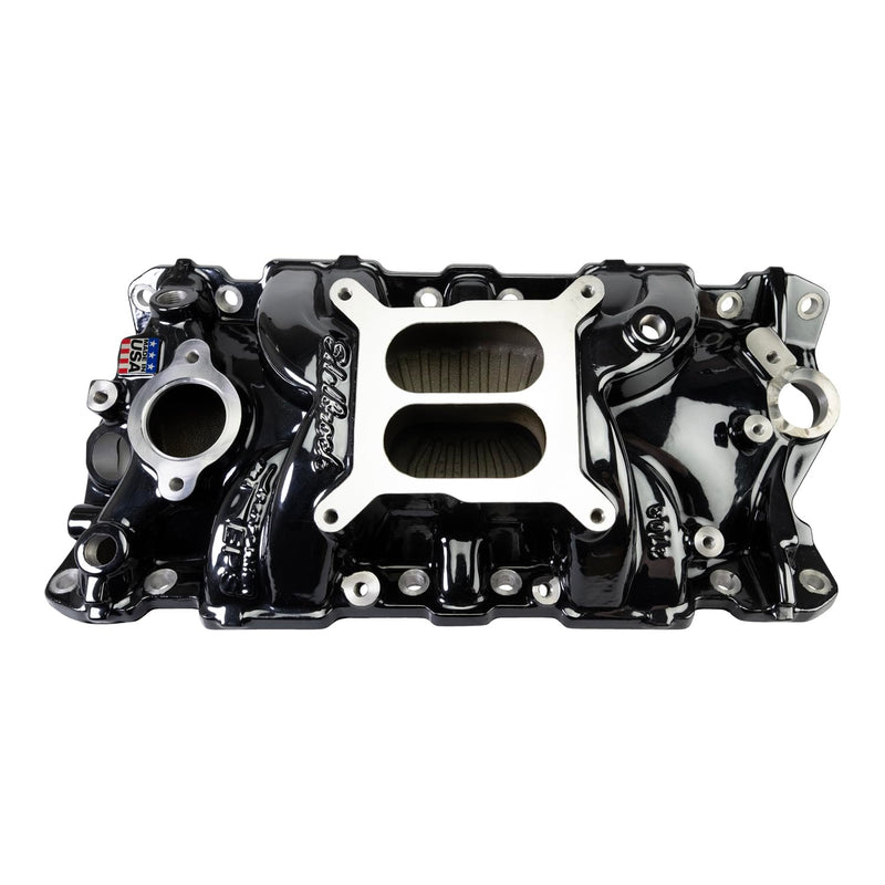 Edelbrock 2703-BP Performer EPS Intake Manifold, SB Chevy - Black Plasma Coated