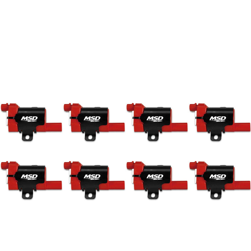 MSD 82638 Ignition Coil Blaster LS Series, Red, 8-Pack