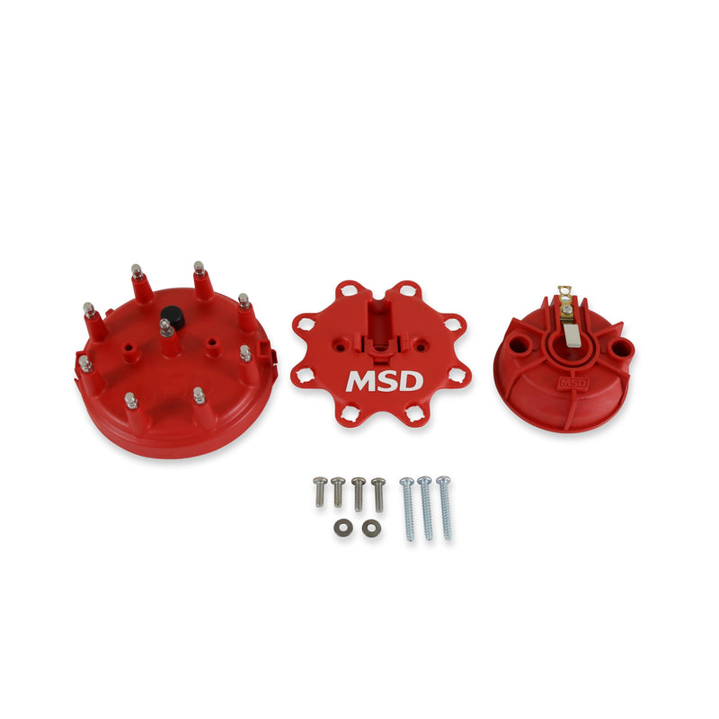 MSD 84085 Distributor Cap and Rotor Kit - Red, Ford HEI